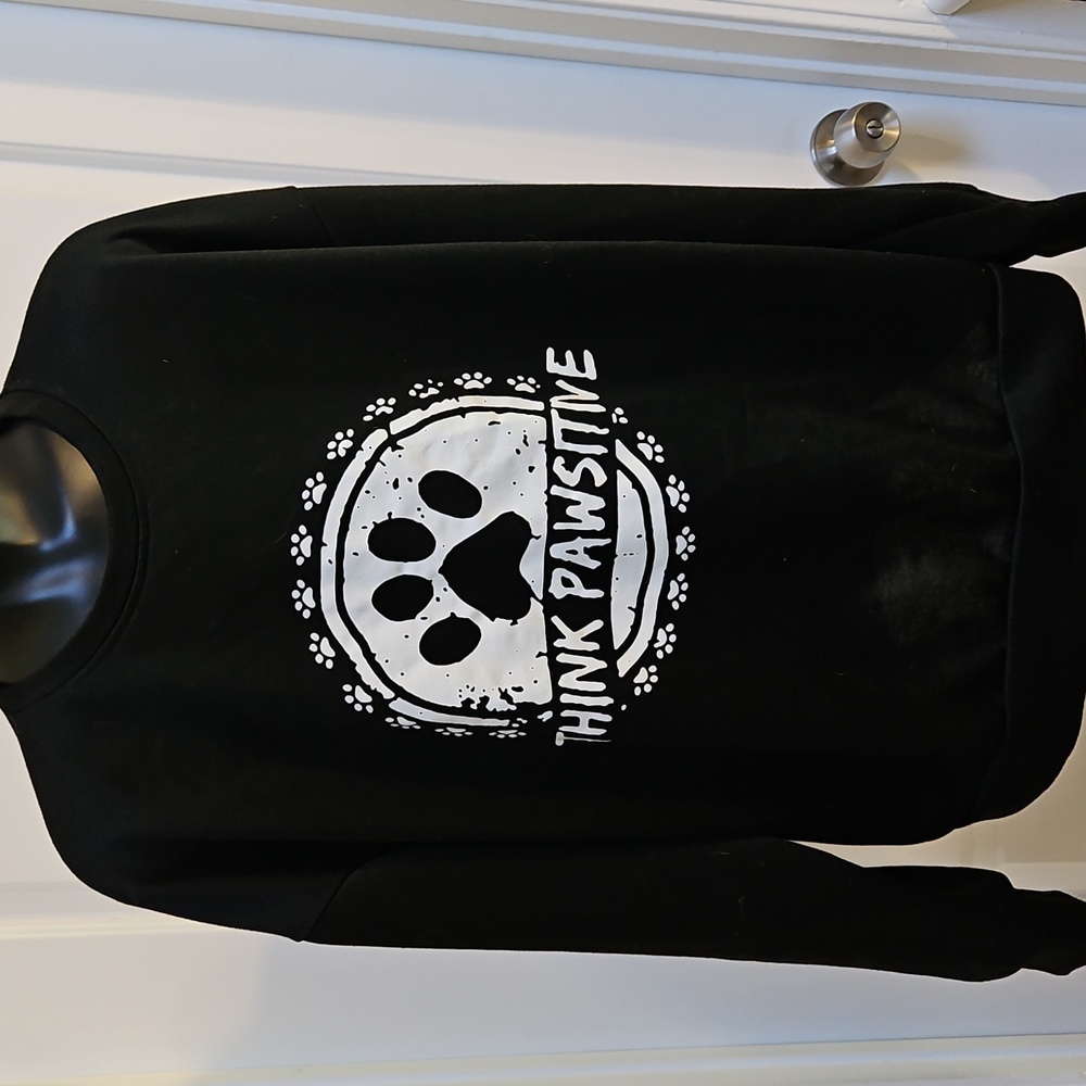 Black Think Pawsitive Sweatshirt - L